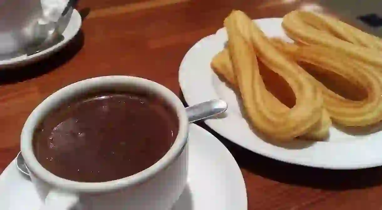 Enjoy some churros with chocolate at Horchateria Santa Catalina