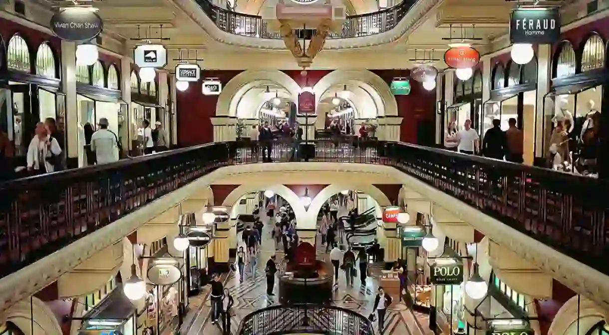 Inside the Queen Victoria Building Mall, Sydney