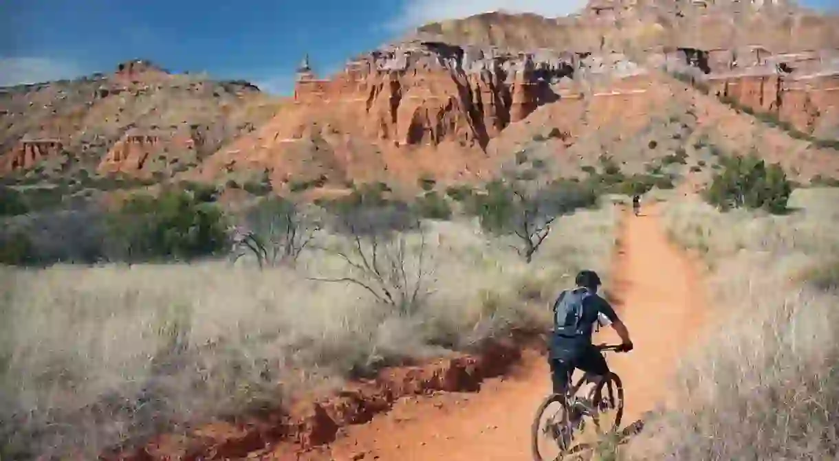 Biker in Palo Duro Canyon