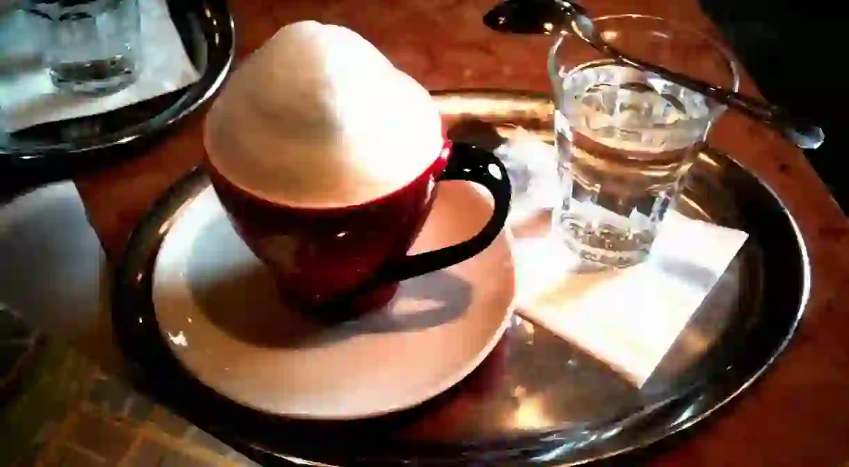 Cappuccino at Cafe Mozart, Vienna