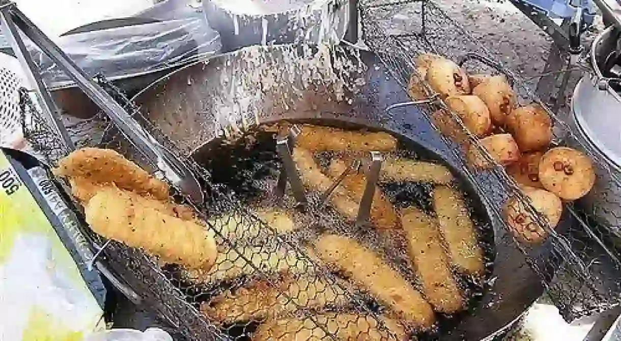 Deep-fried bananas can be seen across Cambodia.