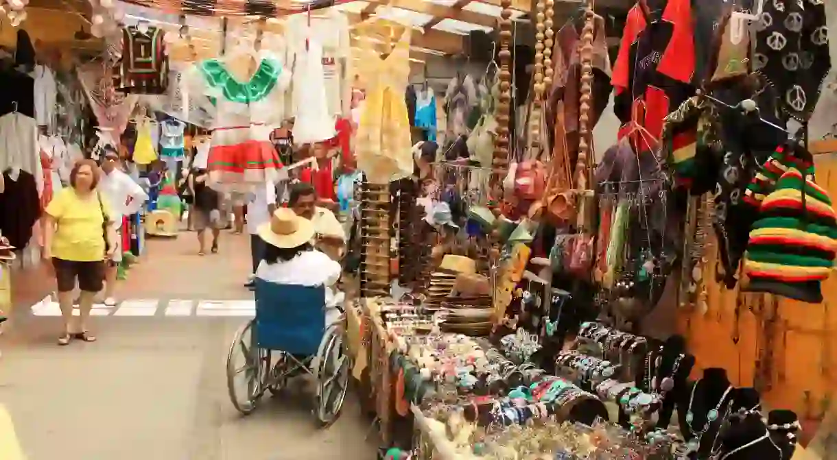 A vibrant Mexican market