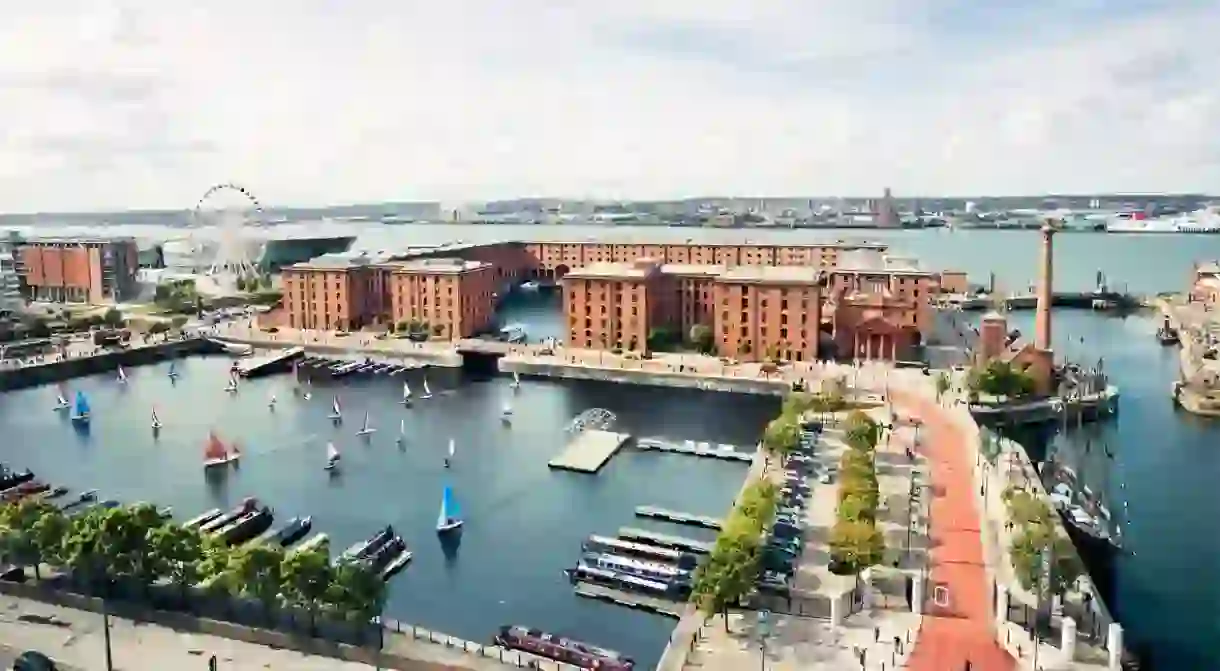 Birds eye view of Albert Dock