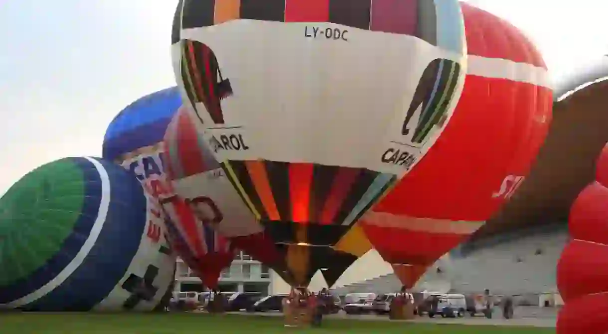 Balloon set up in Vilnius