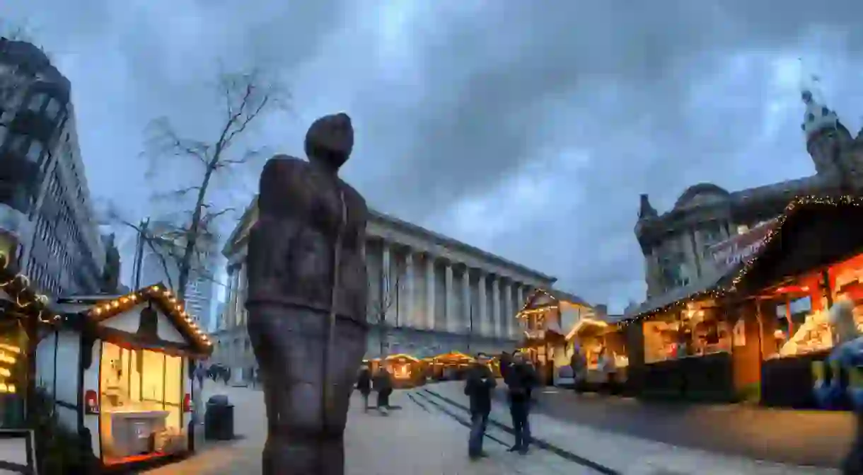 Birminghams Iron Man statue & Town Hall