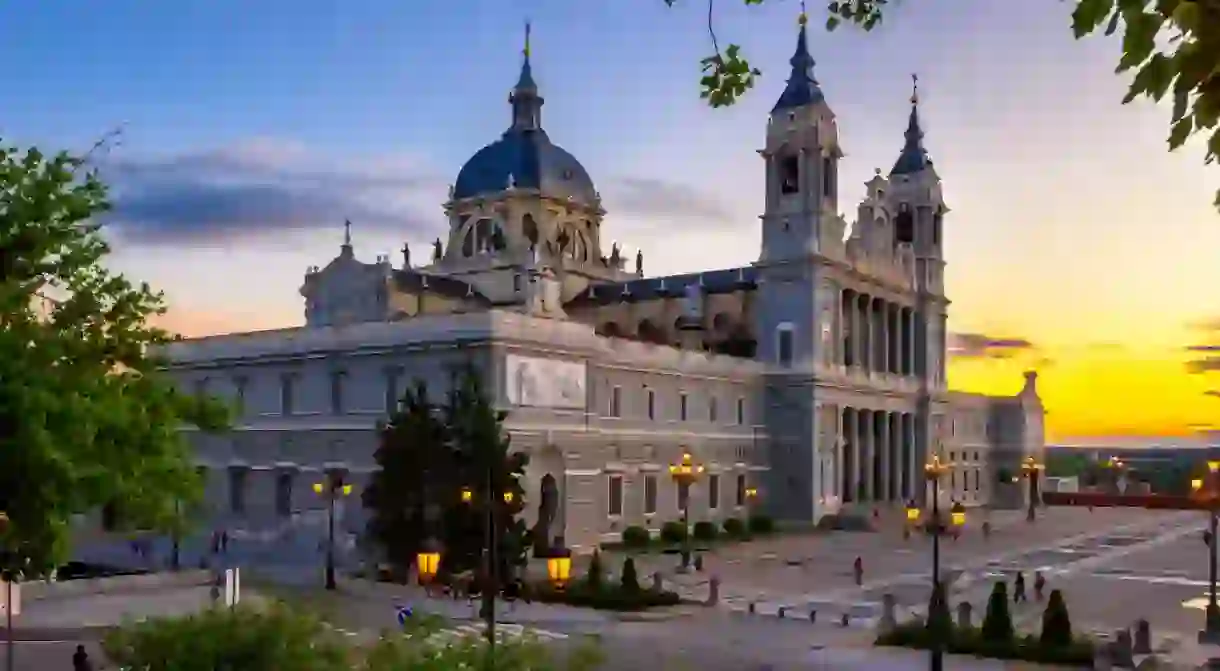 Cathedral Santa Maria la Real de La Almudena in Madrid, Spain