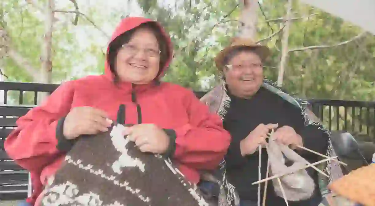 Cowichan Knitters at the 2016 Victoria Aboriginal Cultural Festival