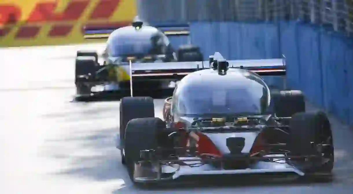 The driverless cars race in Buenos Aires.