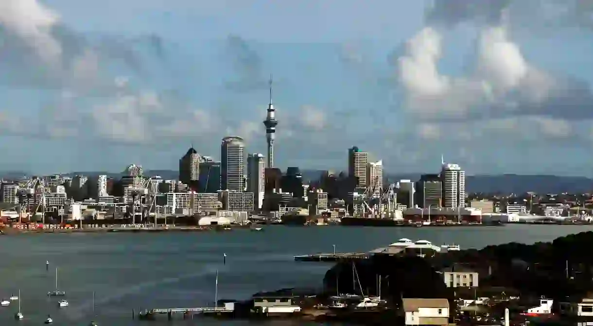 Devonport view of Auckland City │