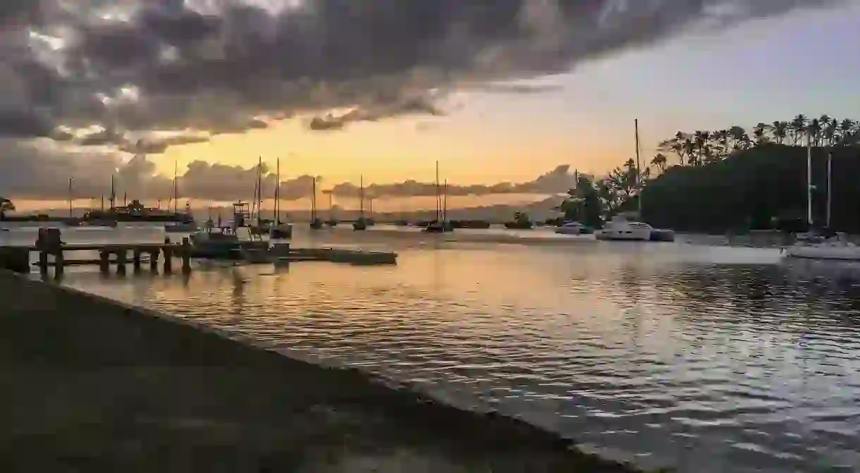 View out to the marina at Savusavu, Fiji