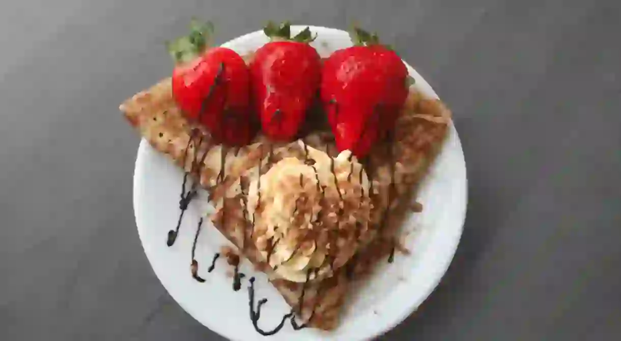 Crêpe aux fraises