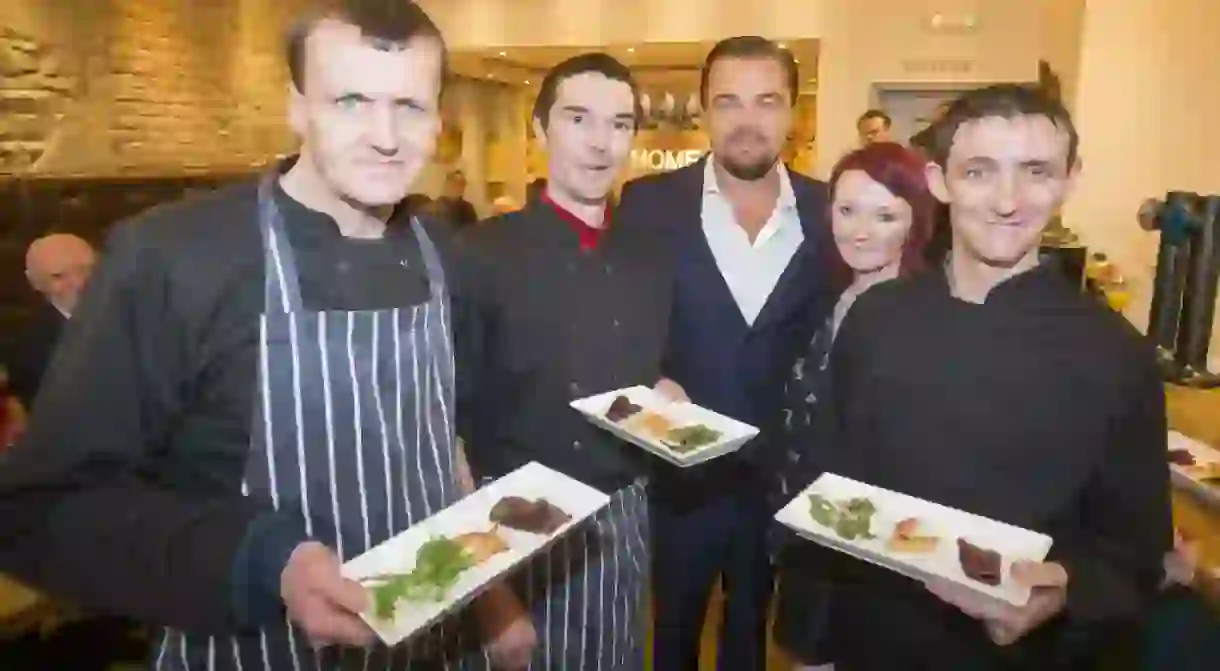 Social Bite Staff And Leonardo DiCaprio