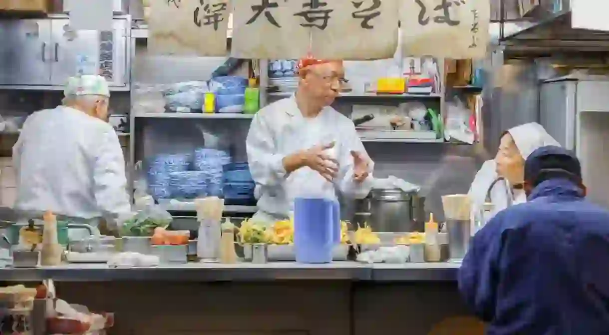 Tsukiji fish market in Tokyo, Japan