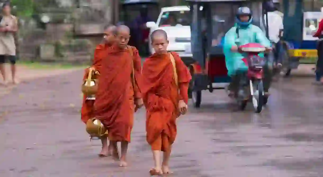 95 percent of Cambodians practise Therevada Buddhism