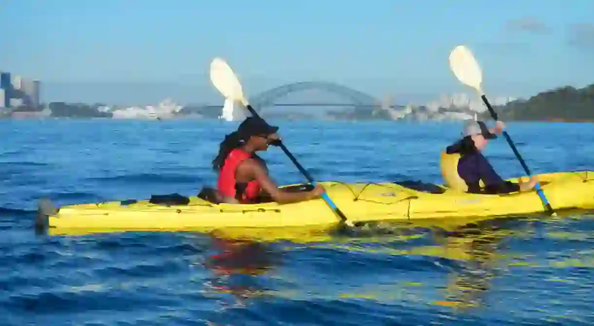 Kayaking the harbour