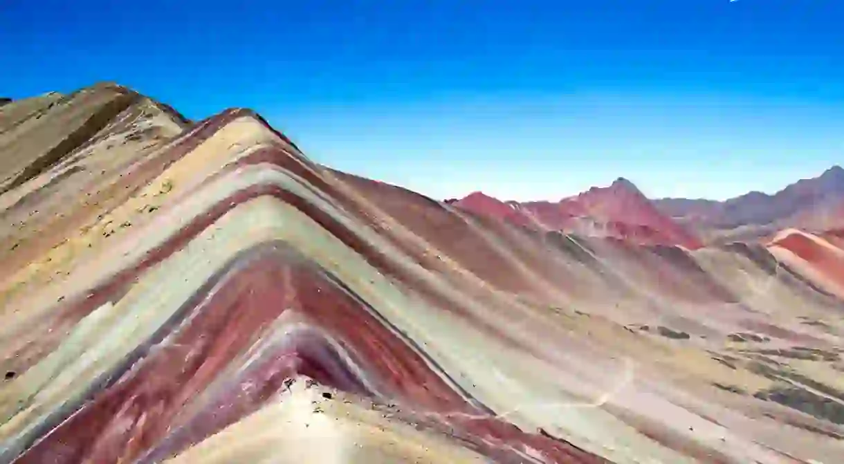 The Vinicunca, also know as the Rainbow Moutain