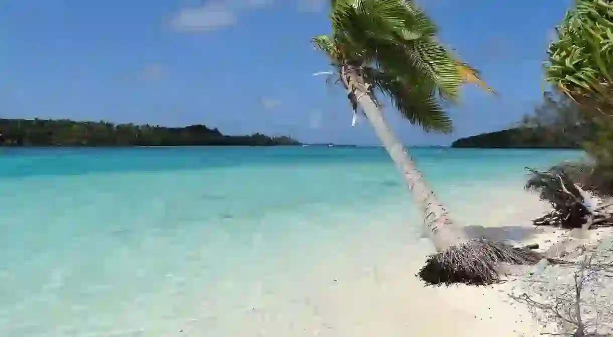 A white sand beach on Ouvea, New Caledonia