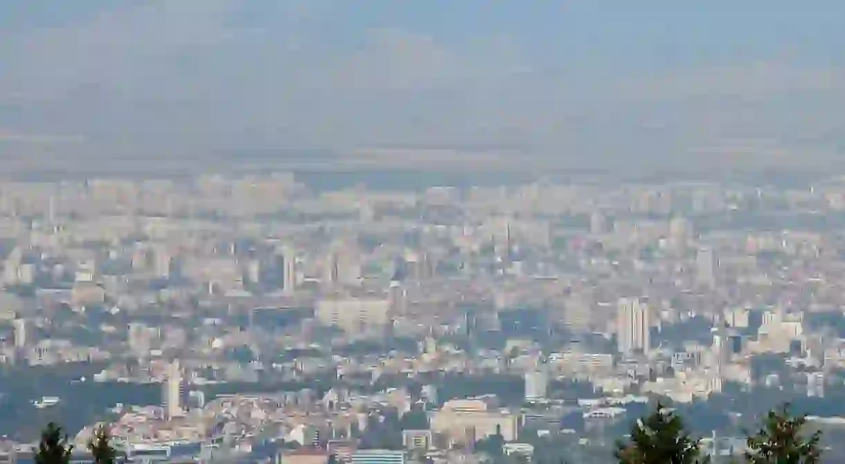 A view of Sofia from Vitosha Mountain