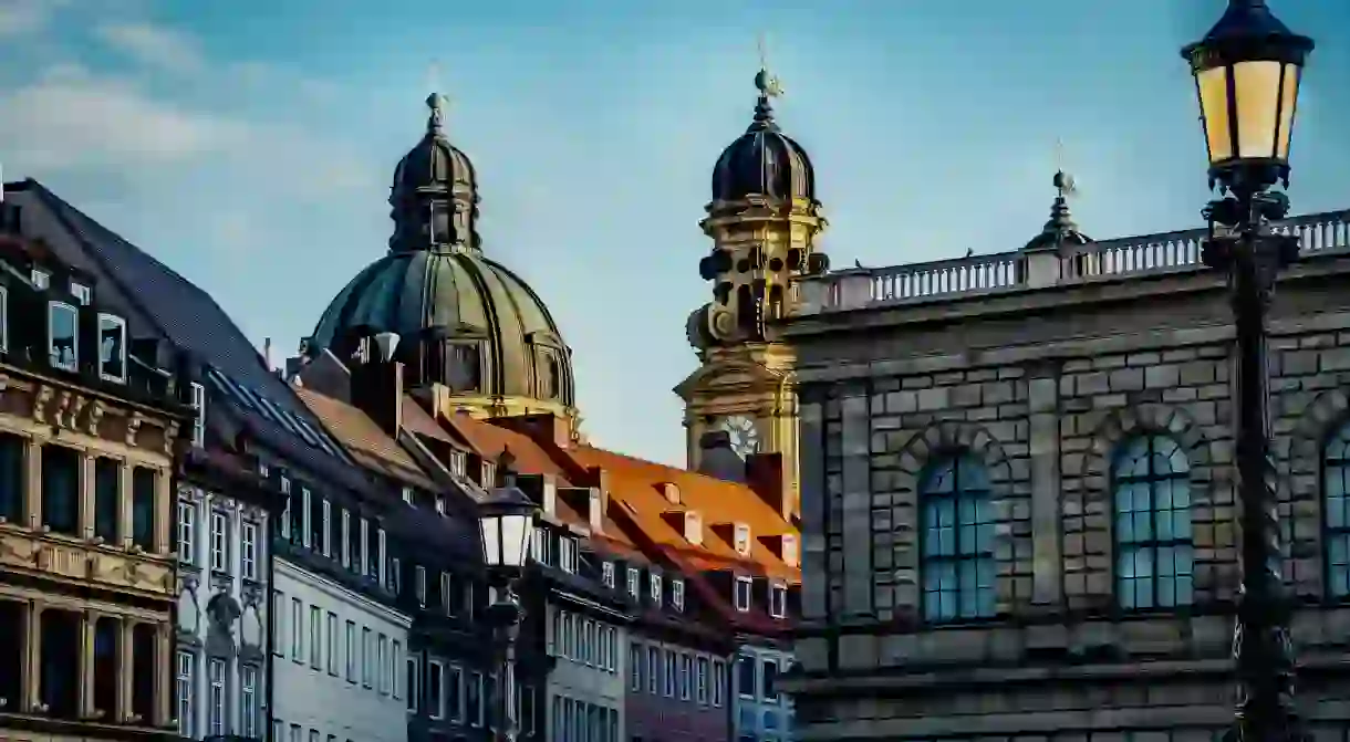 Munich, the residence street in the morning sun