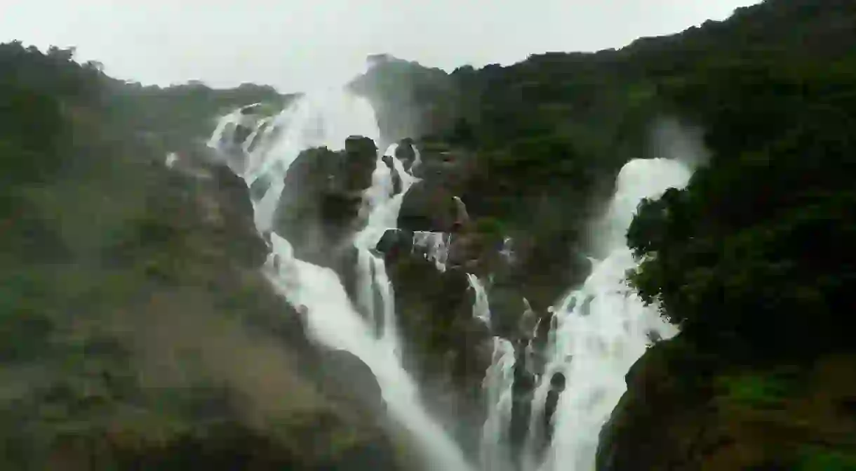 The beautiful Dudhsagar Falls in Goa