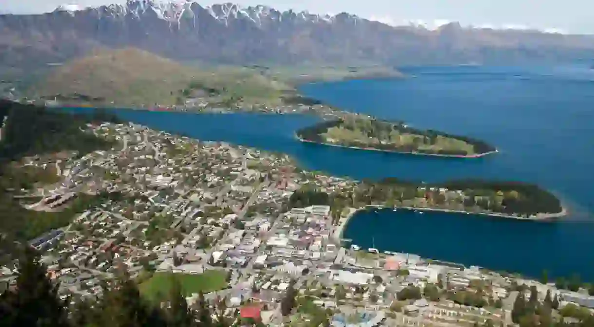 View of Queenstown from the Skyline Gondola