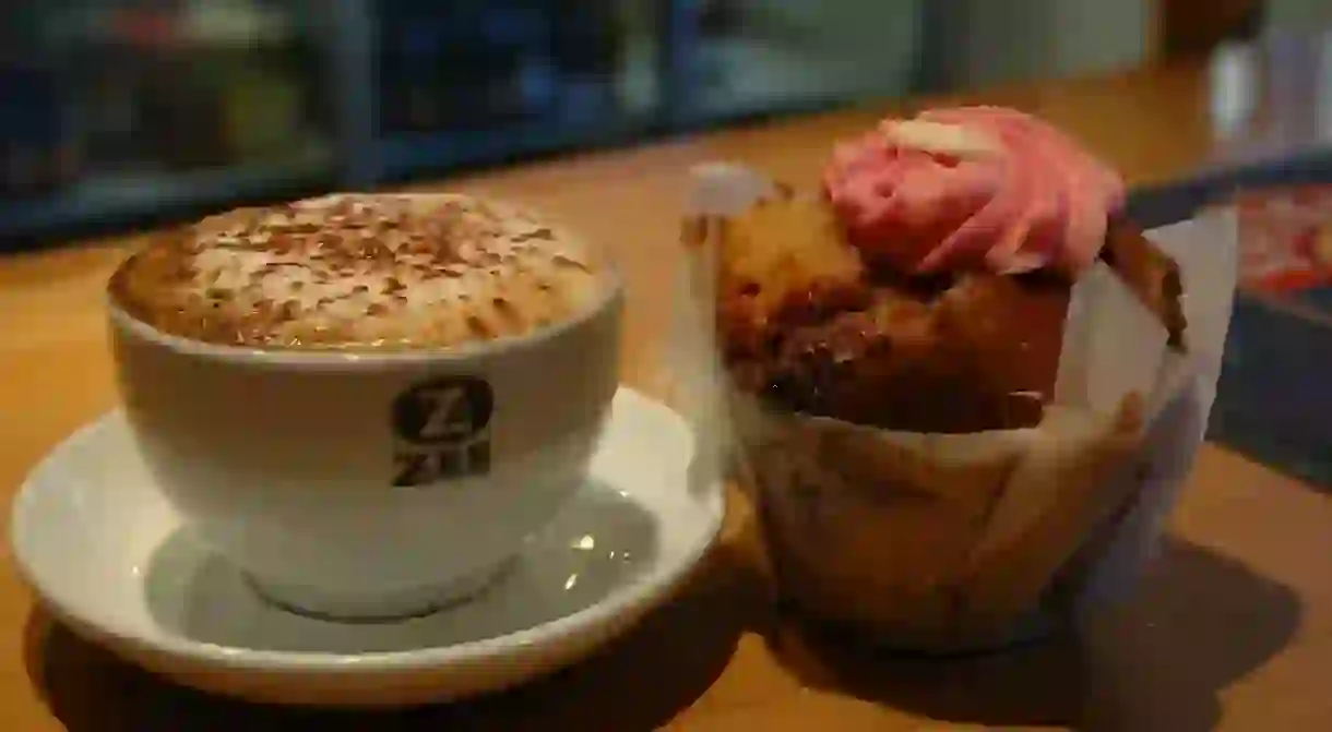 Coffee and Muffin from Cavells Cafe and Bar