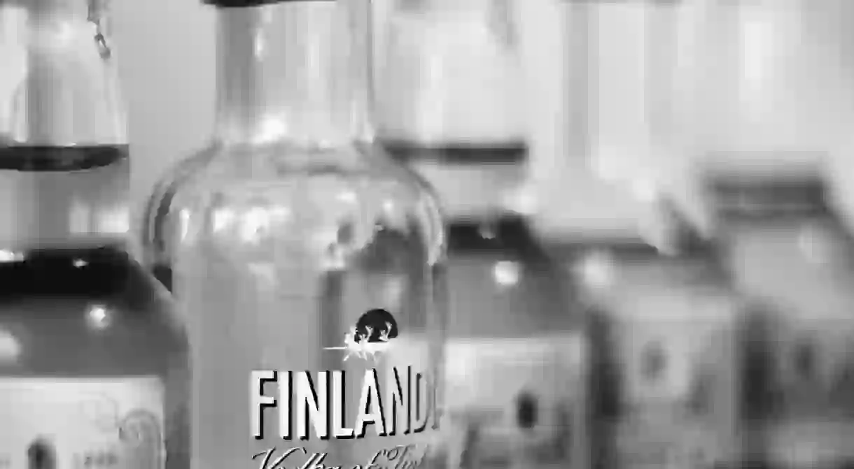 Bottles of Finnish vodka