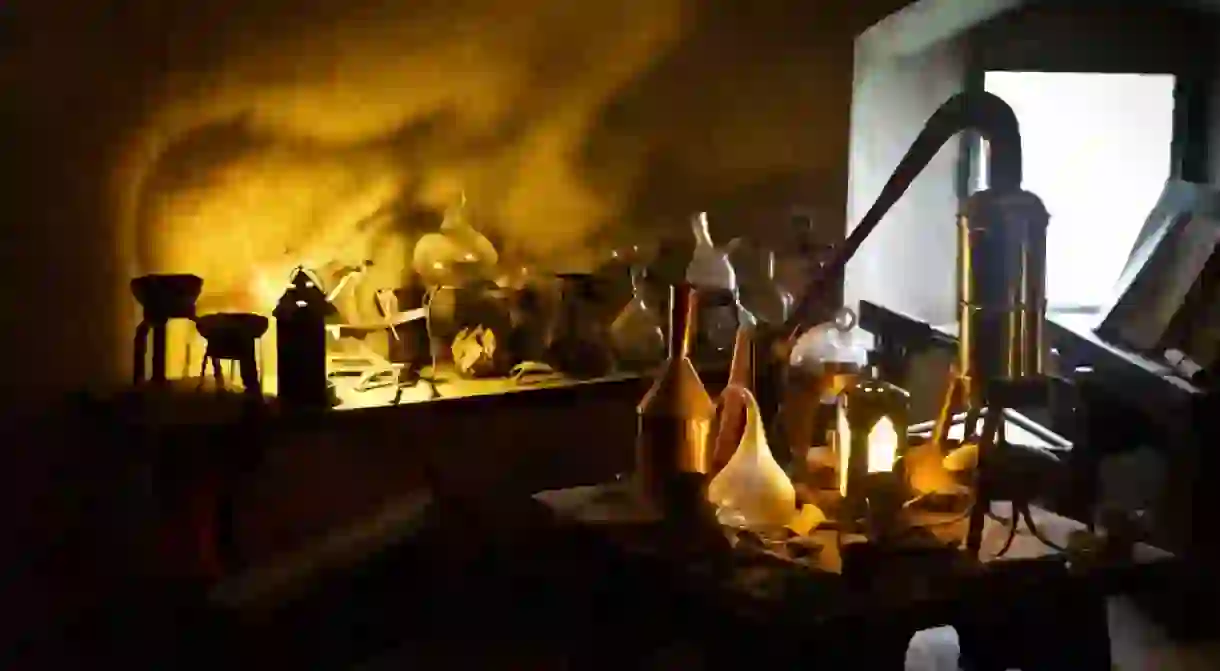 An alchemists workplace in the castle of Prague