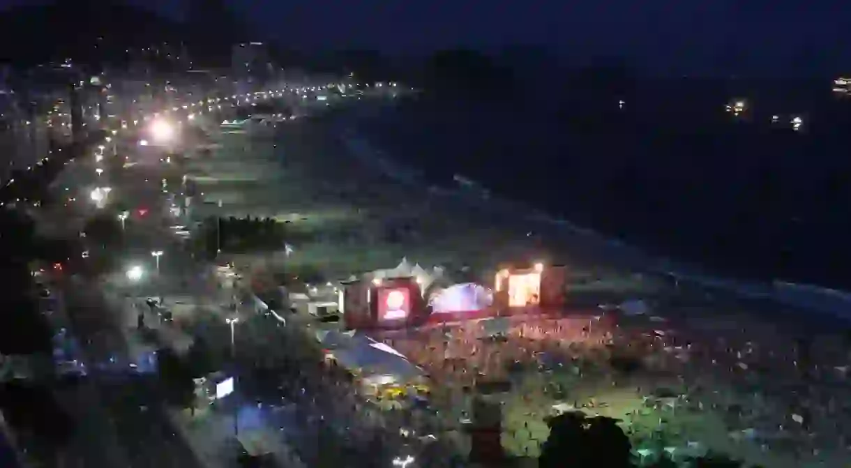 Copacabana at night