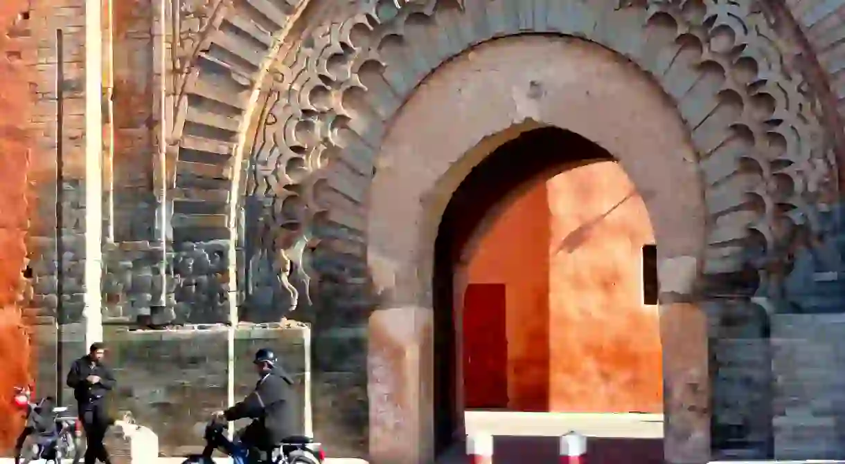 Bab Agnaou gate leading into the medina, Marrakesh