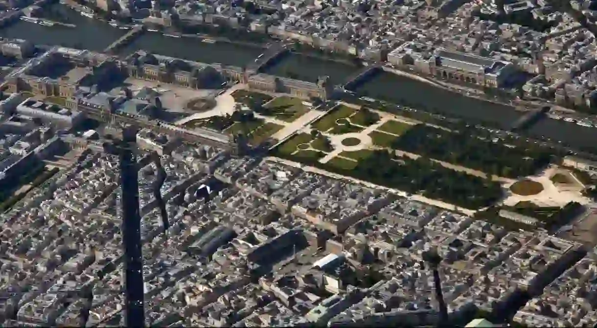 Aerial view of Louvre-Tuileries │