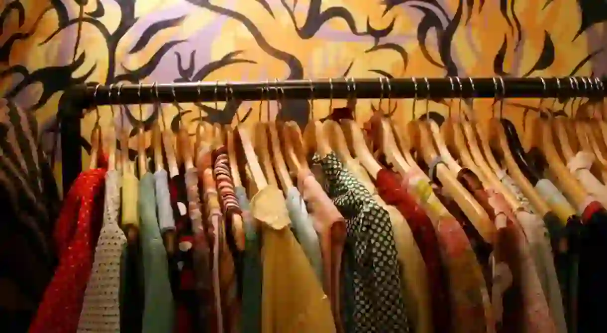 Clothes on a rack