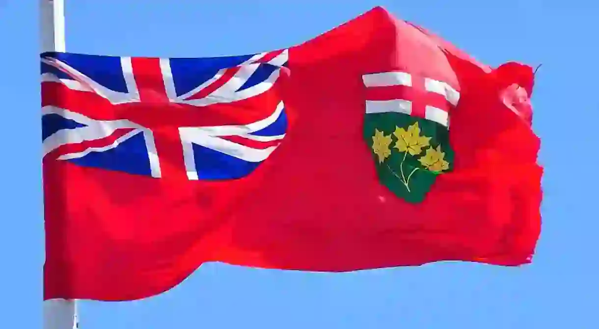 The Ontario provincial flag