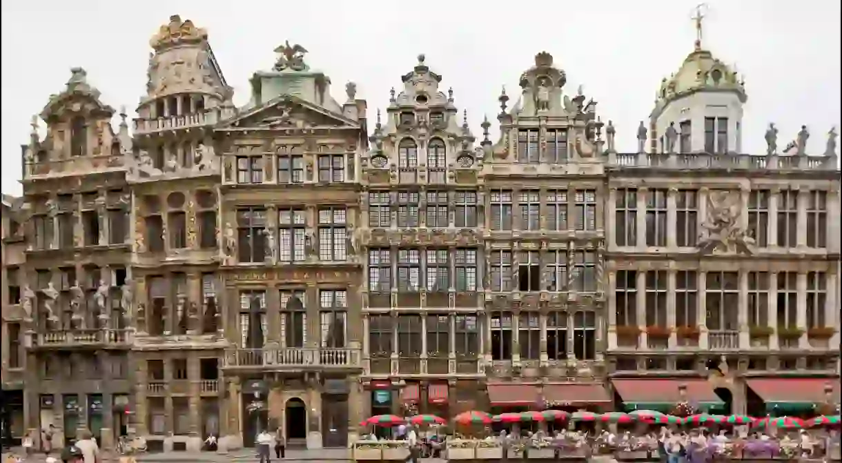 The guild houses on the famed Grand Place in Brussels, Belgium