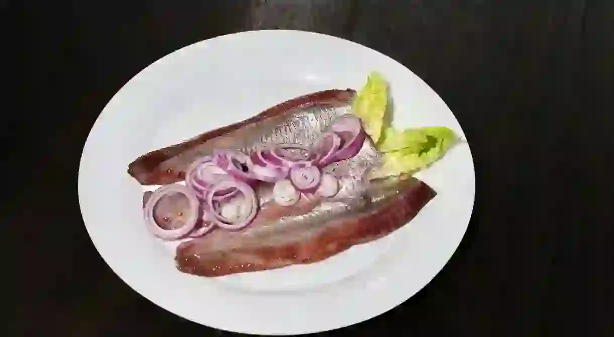 Pickled herring, one of Helsinkis signature dishes