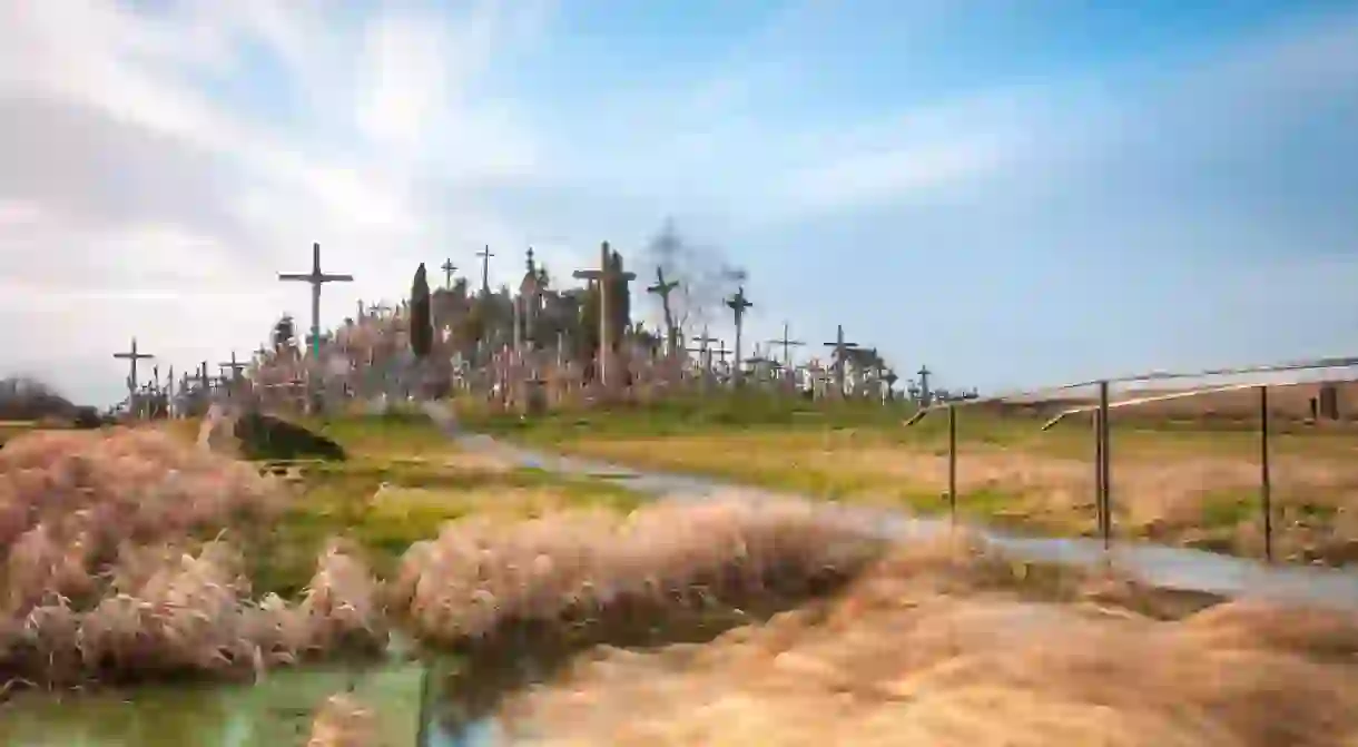 Hill of Crosses from afar