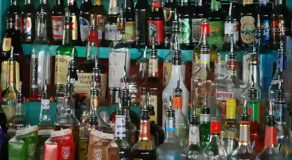 Liquor bottles