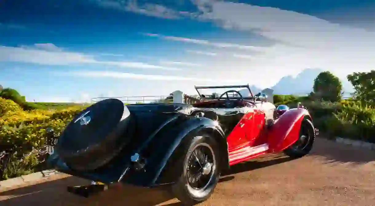 An Austro-Daimler Bergmeister on display at the Franschhoek Motor Museum