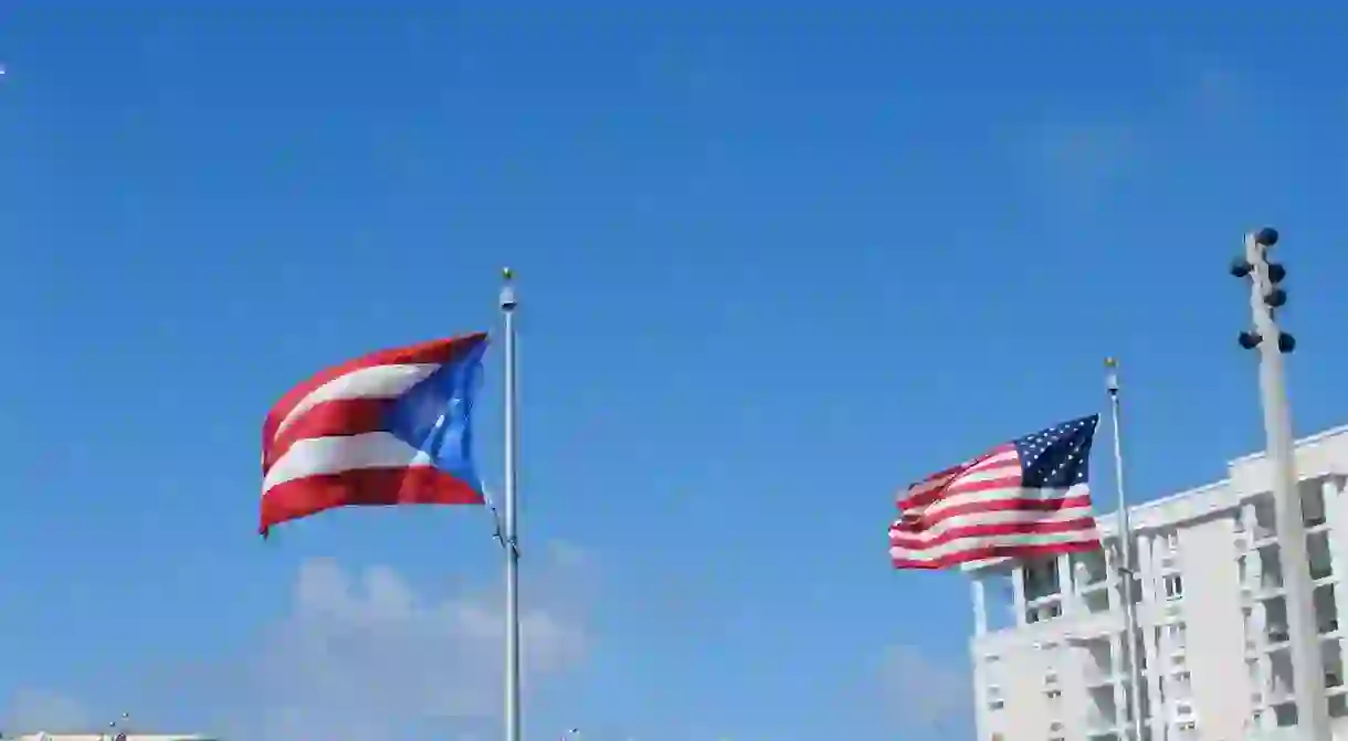 Puerto Rico and United States flags