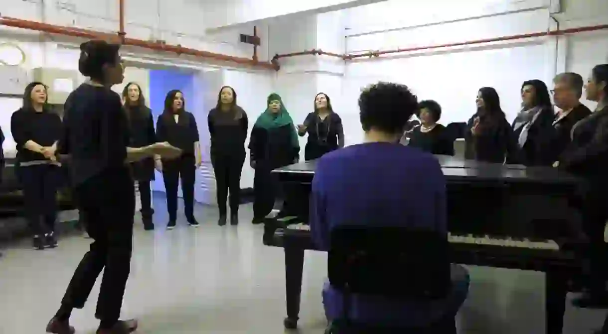 Members of the Rana Choir in rehearsal