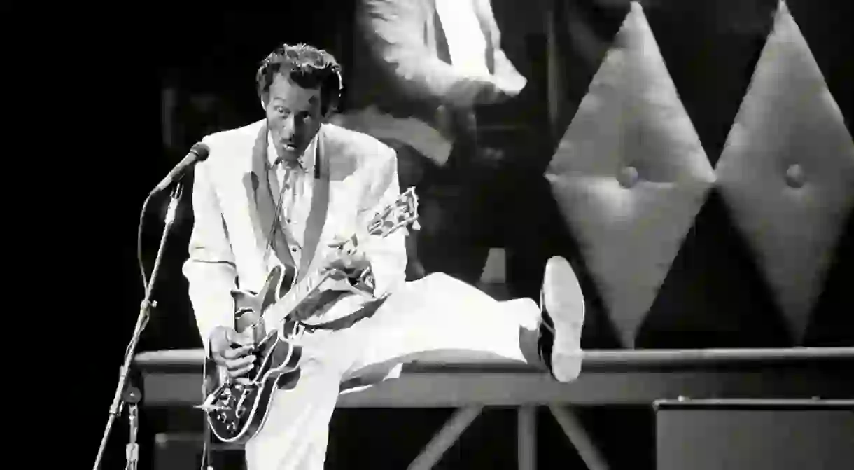 Chuck Berry was famous for his duck walk dance move