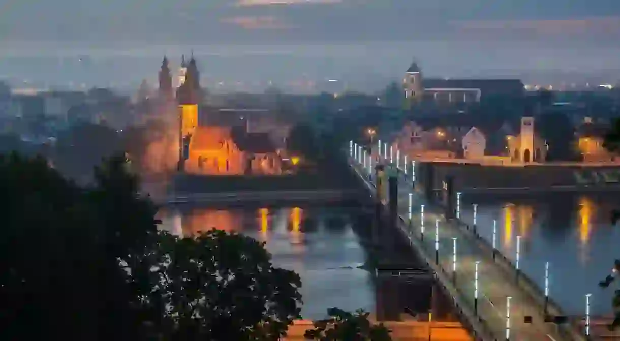 Old Town Kaunas at night