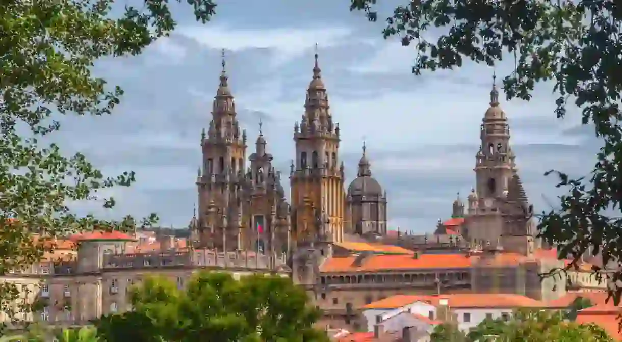 The cathedral in Santiago de Compostela, Spain