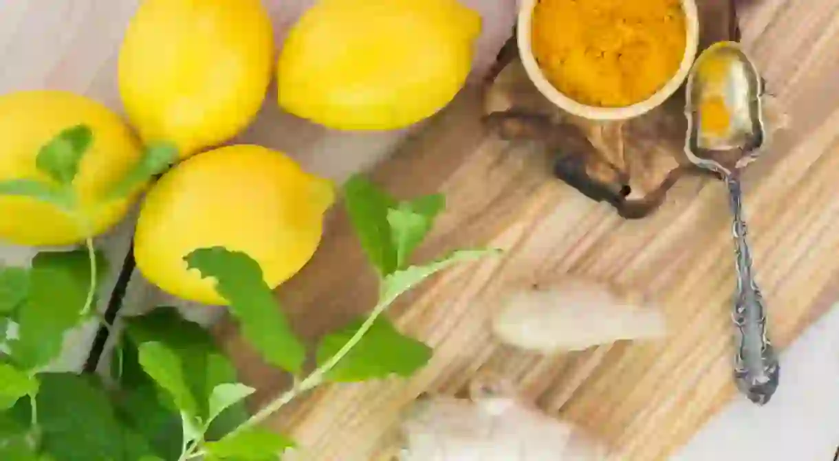 Lemon, ginger and turmeric