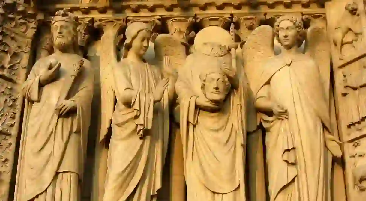 Statue on Notre-Dame of Saint-Denis, who didn’t manage to survive Paris │