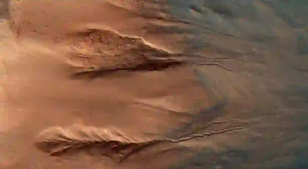 The surface of Mars.