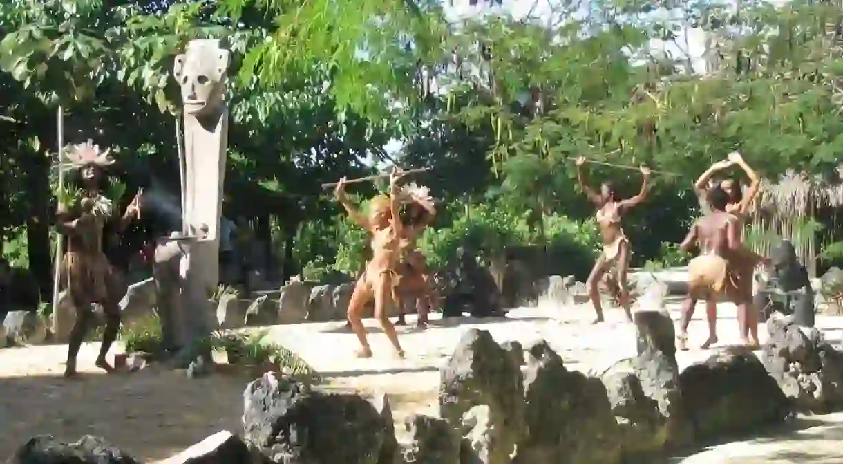 Taíno reenactment show