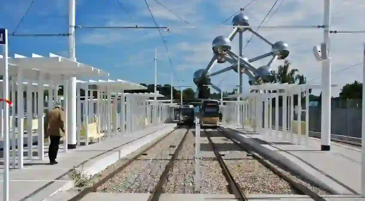 The Atomium tram terminus in Brussels