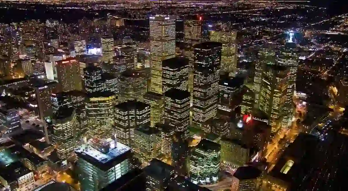 View from the CN Tower at night