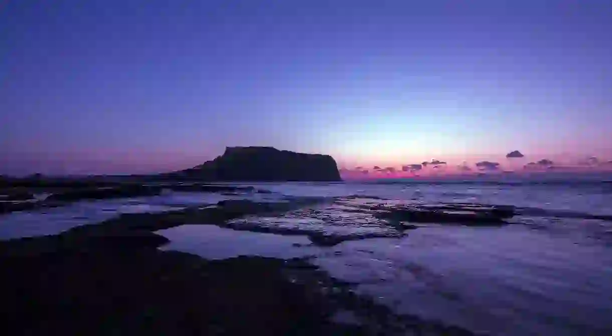 Seongsan Ilchulbong at sunset